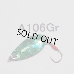 画像1: 川魚貝貼りスプーン1g　A106Gr　緑ラメ
