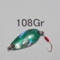 川魚貝貼りスプーン1ｇ　No.108 グリーン