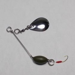 画像1: 川魚マイクロ・スピナーベイト 2.0g オリーブグレイ