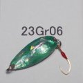 川魚貝貼りスプーン2.3ｇ　No.23Gr06 グリーン