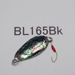 画像1: 川魚貝貼りスプーン1ｇ・バーブレス　No.165ブラック