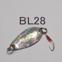 画像1: 川魚貝貼りスプーン1ｇ・バーブレス　No.28　日本アワビ