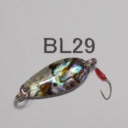 画像1: 川魚貝貼りスプーン1ｇ・バーブレス　No.29 メキシコアワビ
