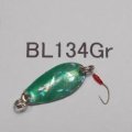 川魚貝貼りスプーン1ｇ・バーブレス　No.134 グリーン