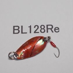 画像1: 川魚貝貼りスプーン1ｇ・バーブレス　No.128レッド