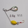 川魚マイクロ・スピナーベイト・貝貼りSP  2.8g Y11