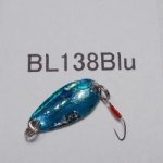 画像: 川魚貝貼りスプーン1ｇ・バーブレス　No.138 ブルー
