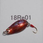 画像: 川魚貝貼りスプーン１．８ｇ　18Re01　レッド