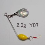 画像: 川魚マイクロ・スピナーベイト・貝貼りSP  2.0g Y07