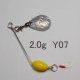 画像: 川魚マイクロ・スピナーベイト・貝貼りSP  2.0g Y07