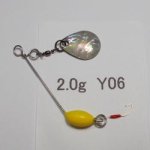 画像: 川魚マイクロ・スピナーベイト・貝貼りSP  2.0g Y06
