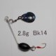 画像: 川魚マイクロ・スピナーベイト・貝貼りSP  2.8g Bk14