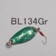 画像: 川魚貝貼りスプーン1ｇ・バーブレス　No.134 グリーン