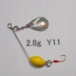 画像: 川魚マイクロ・スピナーベイト・貝貼りSP  2.8g Y11
