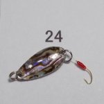 画像: 川魚貝貼りスプーン1ｇ　No.24　メキシコアワビ