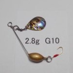 画像: 川魚マイクロ・スピナーベイト・貝貼りSP 2.8g G10