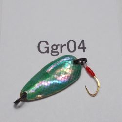画像1: 川魚貝貼りスプーン１．６ｇ　Ggr04　グリーン