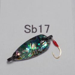 画像1: 川魚貝貼りスプーン１．６ｇ　Sb17　ブラック