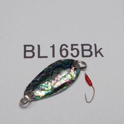 画像1: 川魚貝貼りスプーン1ｇ・バーブレス　No.165ブラック